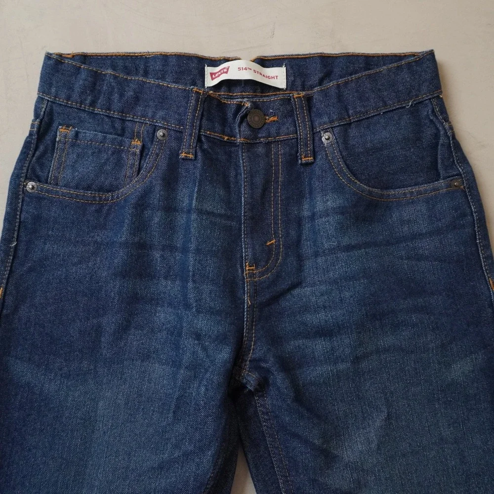 Levis 514 Straight Jeans Reg 28x30 Dark Wash Denim Blue Pants Vintage Y2K